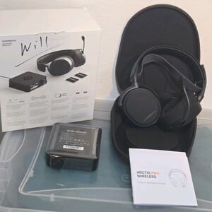 SteelSeries Arctis Pro Wireless Gaming Headset + Transceiver Base + Accessories